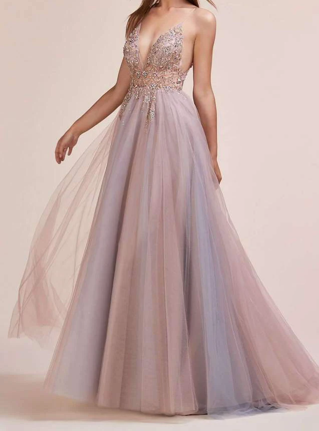 Женское длинное вечернее платье SSYFashion роскошное бальное трапеция из тюля с