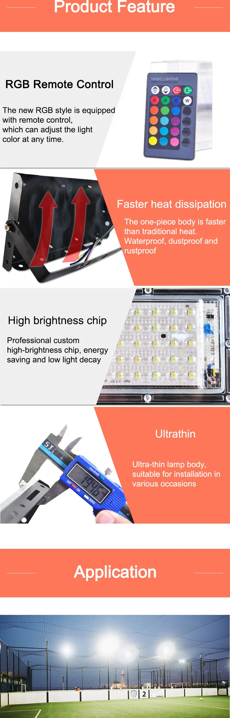 Светодиодный прожектор светильник 50W 10W IP65 Водонепроницаемый на открытом воздухе Точечный светильник Светодиодный прожектор светильник 220V уличный фонарь сада Точечный светильник на стене