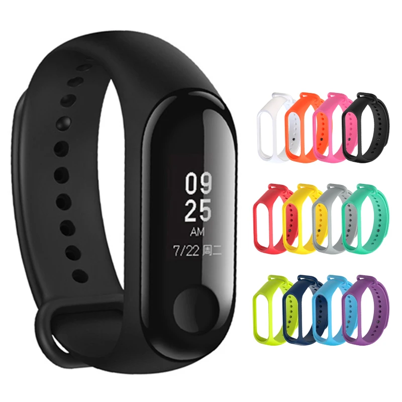 Новый цветной ремешок для Xiaomi Mi Band 2 3 силиконовый на запястье band3 спортивный