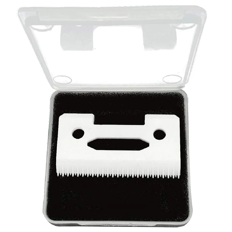 

10Pcs/Lot 2 Hole Stagger Tooth Ceramic Cutter Blade Barber Blade