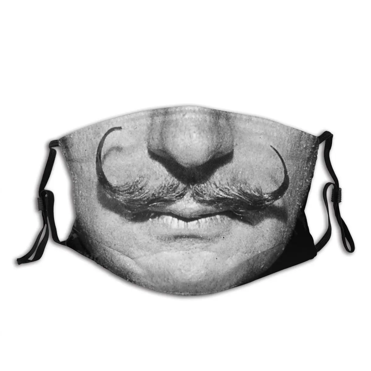 

Salvador Dali Mustache Portrait Washable Mouth Face Mask with filters Anti Wind Dust Proof Polyester Protection Cover Muffle
