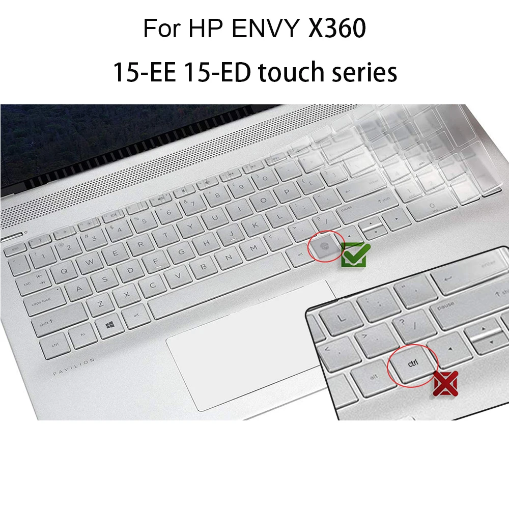 Прозрачная клавиатура из ТПУ чехлы для HP ENVY x360 2 в 1 15 ED EE 2020 ноутбуки 15M ED0023DX ED0013DX