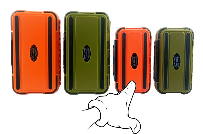 Orange M Рыболовные снасти ящик для инструментов Водонепроницаемый двойной слой DIY отсеки большой чехол для хранения Водонепроницаемый Fly Карп рыболовные аксессуары - Цвет: Orange M