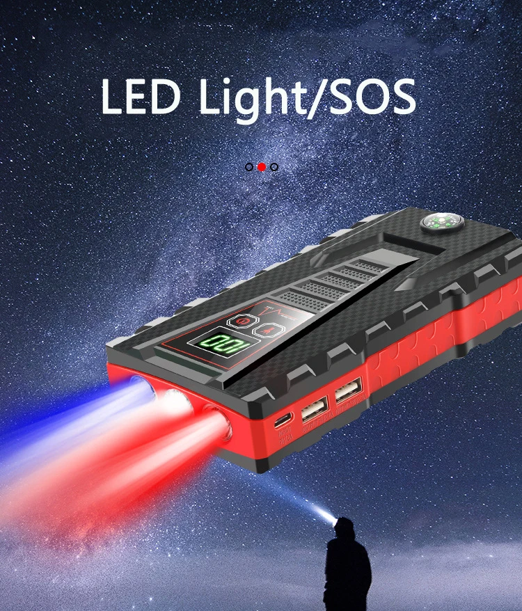 12v 32800mah car jump starter power bank portable fast charger for phone tablet auto jumper engine battery car emergency booster free global shipping