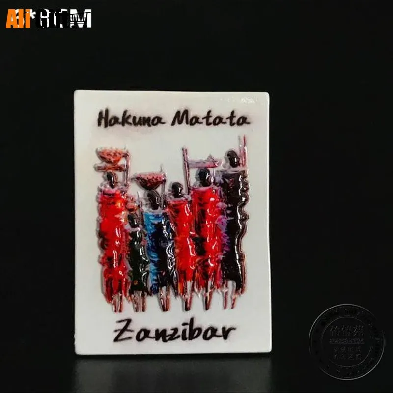 Семейный холодильник Африканский танзанийский Занзибар полимерный магнит новый