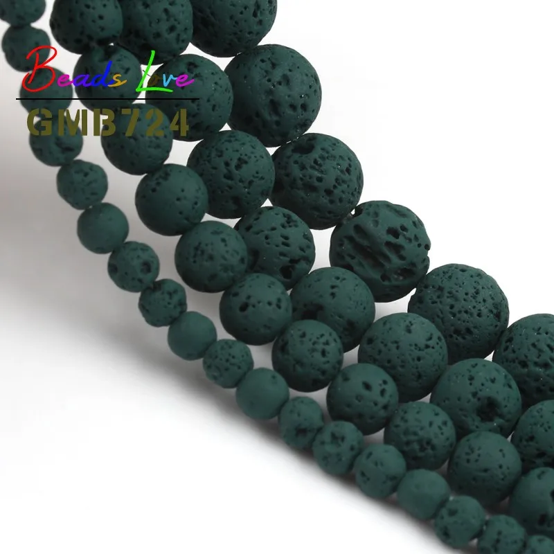 Бусины из натурального камня малахитовые зеленая лава Резиновые Круглые бусины