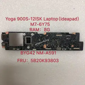 byg42 nm a591 placa mãe para lenovo yoga 900s 12isk placa mãe com m7 6y75 cpu 8gb ram placa mãe original free global shipping