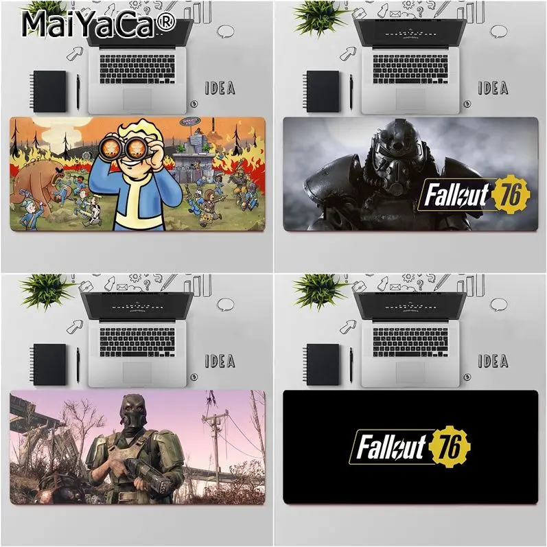 Резиновый коврик для мыши Maiya Fallout 76 большой игровой компьютерный клавиатуры |