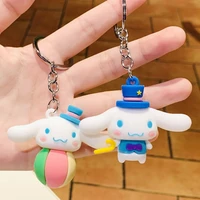 latest version cute anime melody keychain kawaii cartoon big eared dog key rings cup and ball style women bag pendant key chain