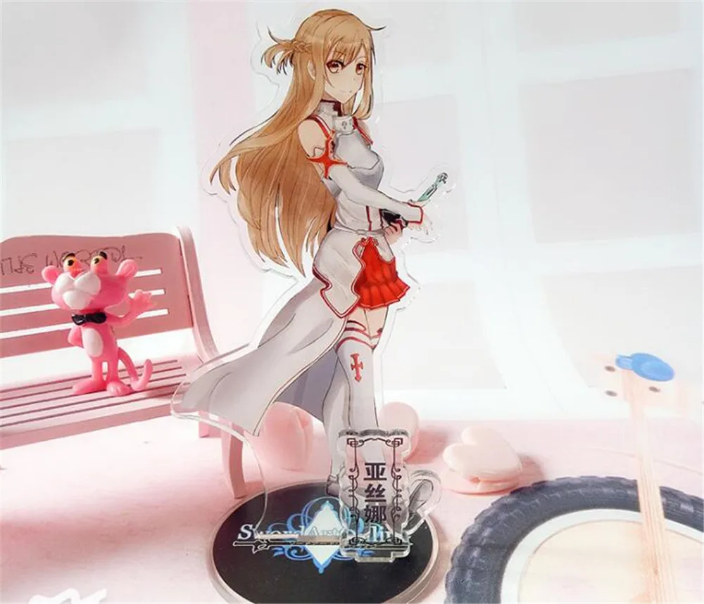 Меч искусство онлайн Kirito Asuna Leafa Yuuki акриловая подставка фигурка модель