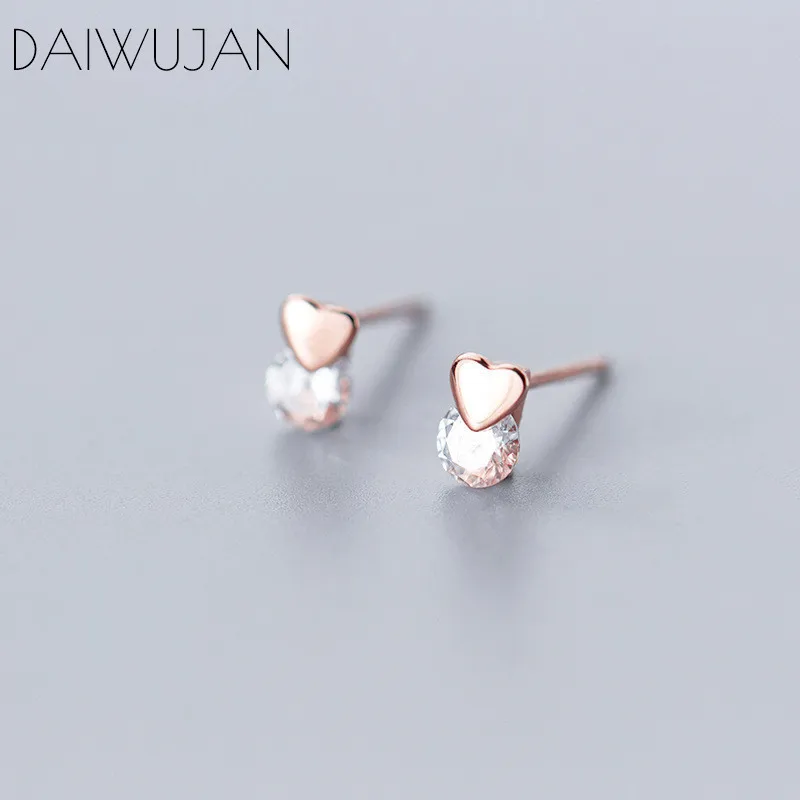 DAIWUJAN корейские Инс Стерлинговое Серебро 925 пробы глянцевое сердце