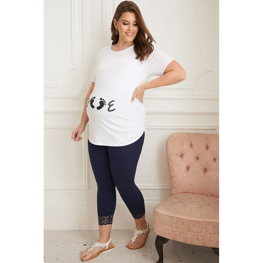 Брюки для беременных Одежда удобные женские длинные брюки Леггинсы черные с