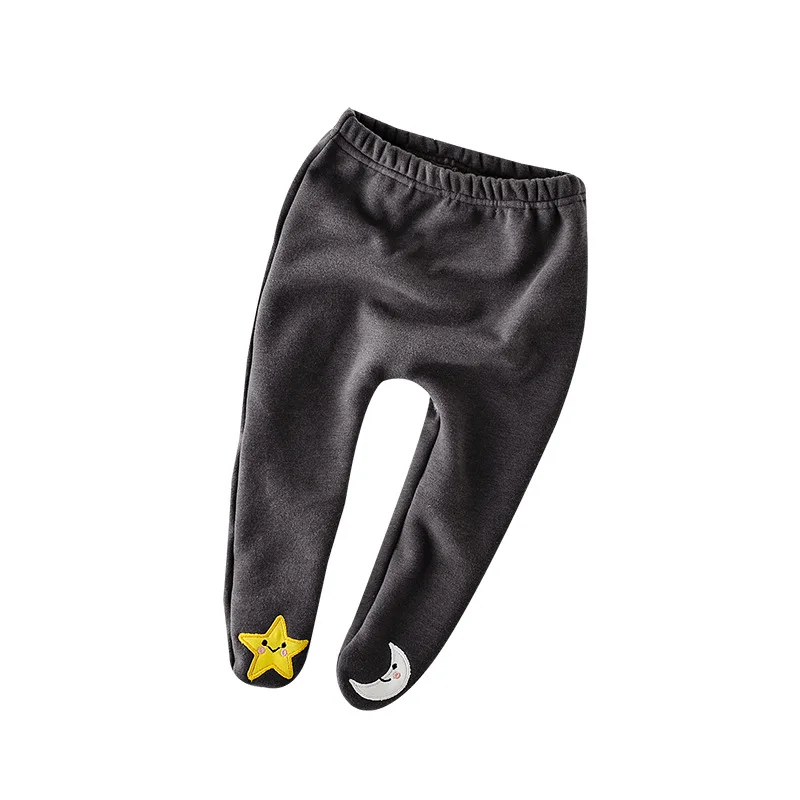

2020 Korean Version Of Autumn And Winter Pants Versatile Cute Boys And Girls Leggings Baby Thickened Down Cartoon Tights 0-24M