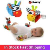 baby toddler toys cute animal infant baby kids hand wrist bell foot sock rattles soft toy baby rattles mobiles cartoon kids toys