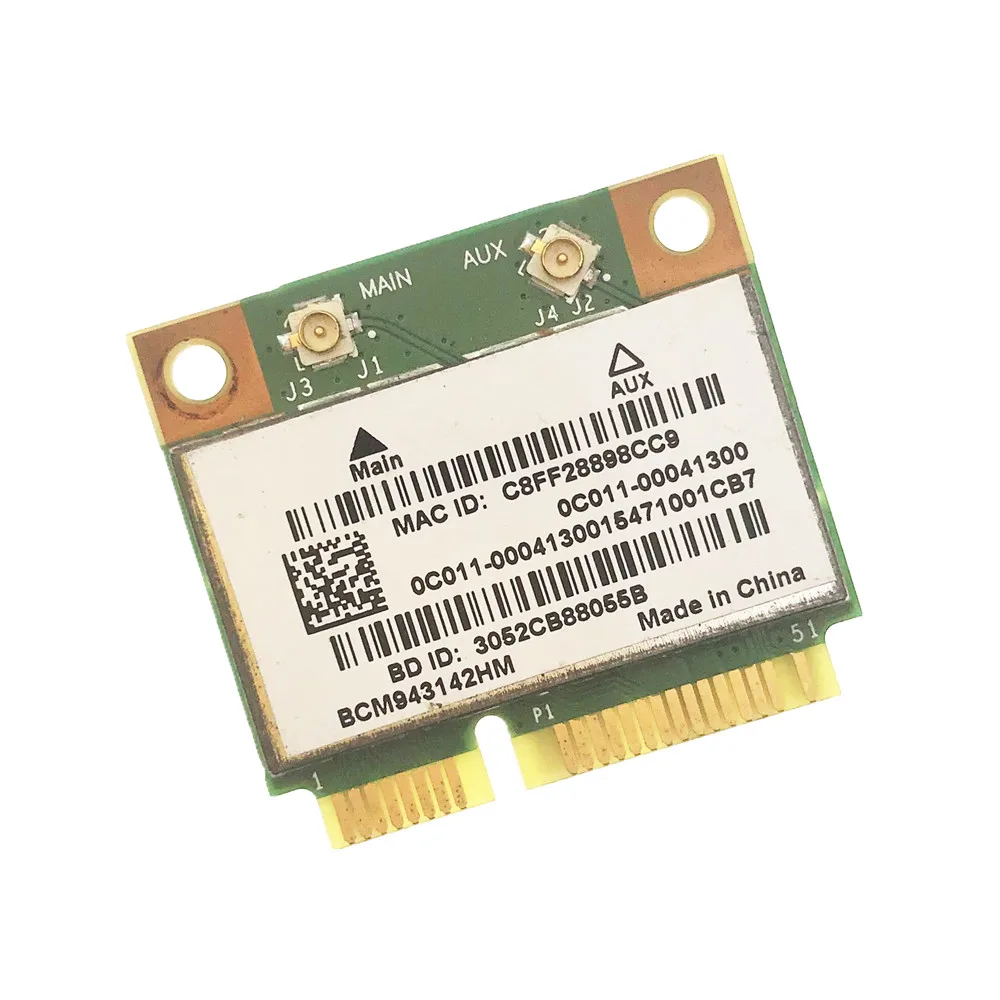 For Broadcom BCM943142HM 43142HM 802.11 b/g/n Wifi + Fit for Bluetooth 4.0 Half Mini PCIe Wireless Card | Компьютеры и офис
