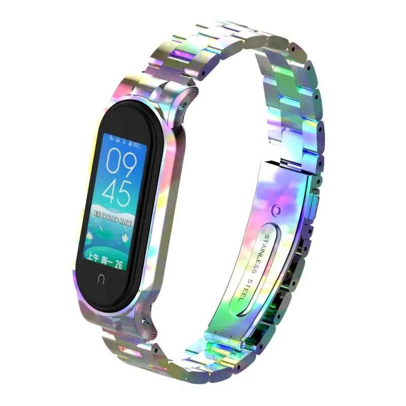 

For Xiaomi Mi Band 5 Band Smartwatch Mi Band 5 Roestvrij Stalen Metalen Armband Strap Universal Mi Band 5 Stainless Steel Strap