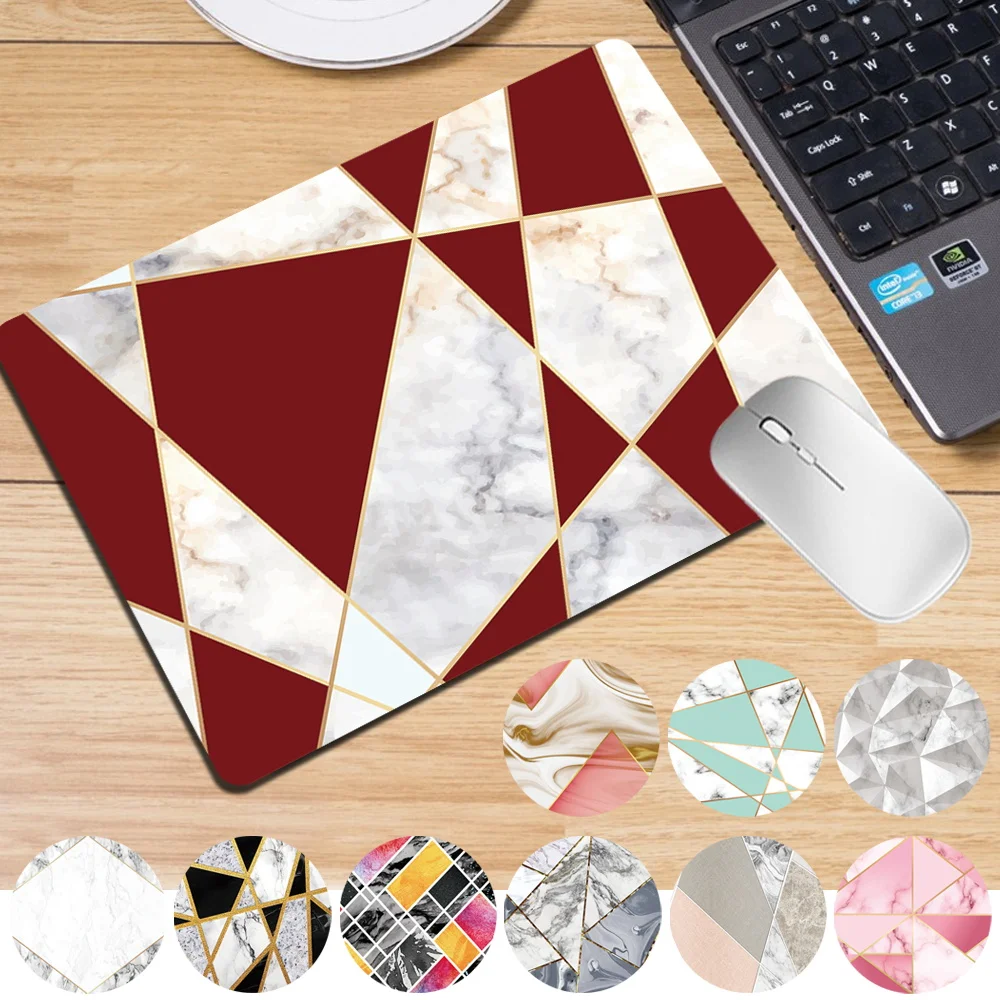 Universal Mouse Pad Shape Pattern Gaming Mouse Pad Small Desk Mat Comfortable PU Leather Office Home Laptop/PC Mouse Mat