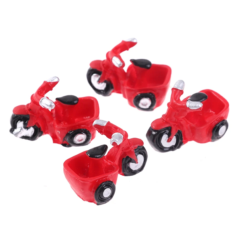 4 шт. Кукольный дом мотоцикл трехколесный велосипед транспорт миниатюрный