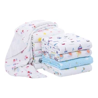 six layers handkerchief pattern towel muslin cotton infant face wipe cloth portable outdoor baby wipes sweat face towel