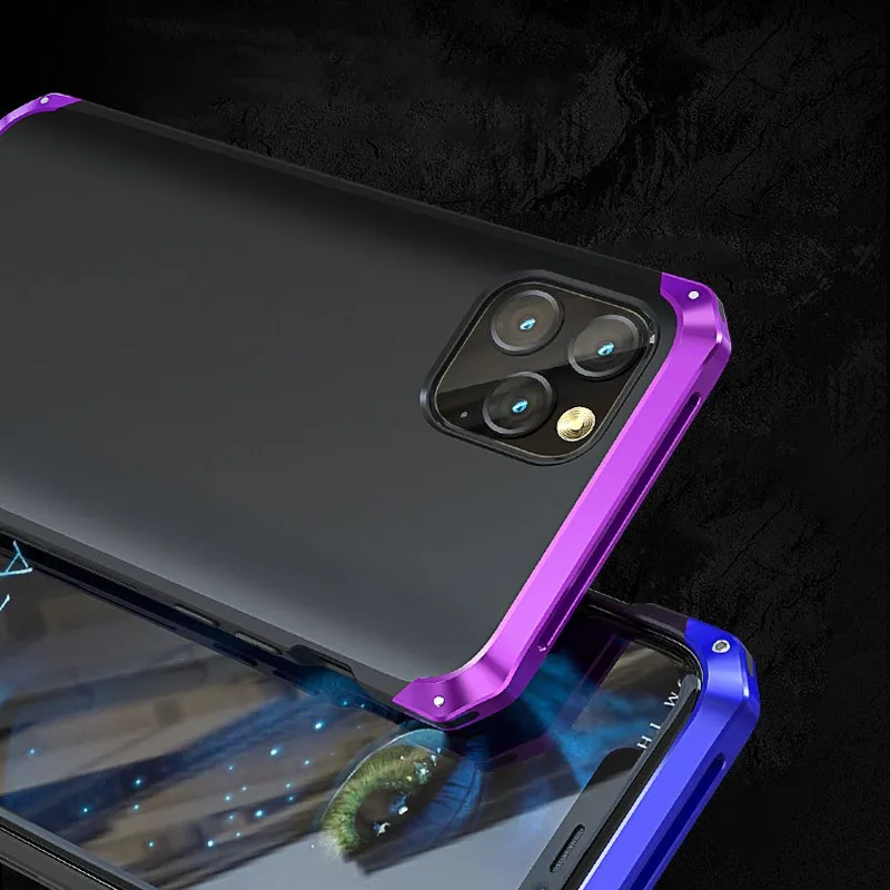 Роскошный 3 в 1 Гибридный Металлический Чехол для телефона для iPhone XS чехол для Max XR ударопрочный жесткий армированный чехол PC для iPhone 11 Pro Max Coque