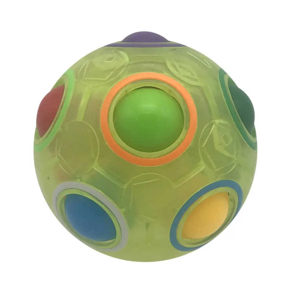 Arco Iris m&aacute;gico creativo para ni&ntilde;os y adultos, bolas y cubos, rompecabezas de velocidad, Bola de aprendizaje educativo, juguetes divertidos para aliviar el estr&eacute;s-5
