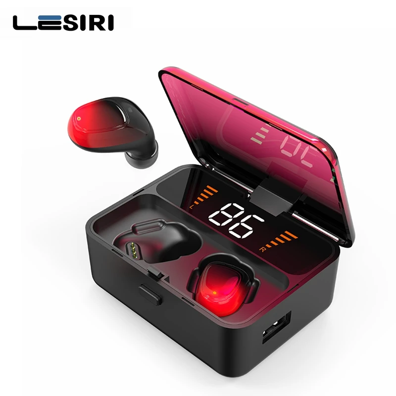 

Touch Screen TWS Bluetooth Earphone V5.0 Wireless Earbud ES01 Stereo Sport Waterproof Headset LED Power display for Smart Phones