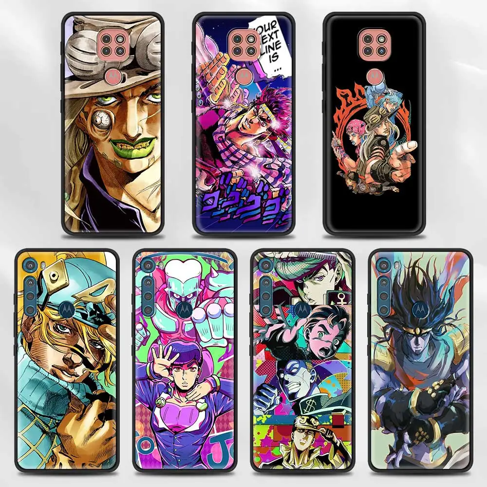 Аксессуары для Moto G Stylus(2021) G30 G10 G9 G8 Plus Power Lite Play One Fusion Hyper Edge E6s, черный чехол, Джоджо необычное приключение