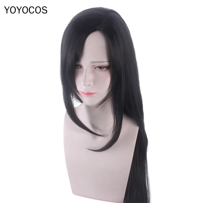 FF7 Tifa Lockhart косплей парик финальная фантазия VII переделка 100 см натуральные черные