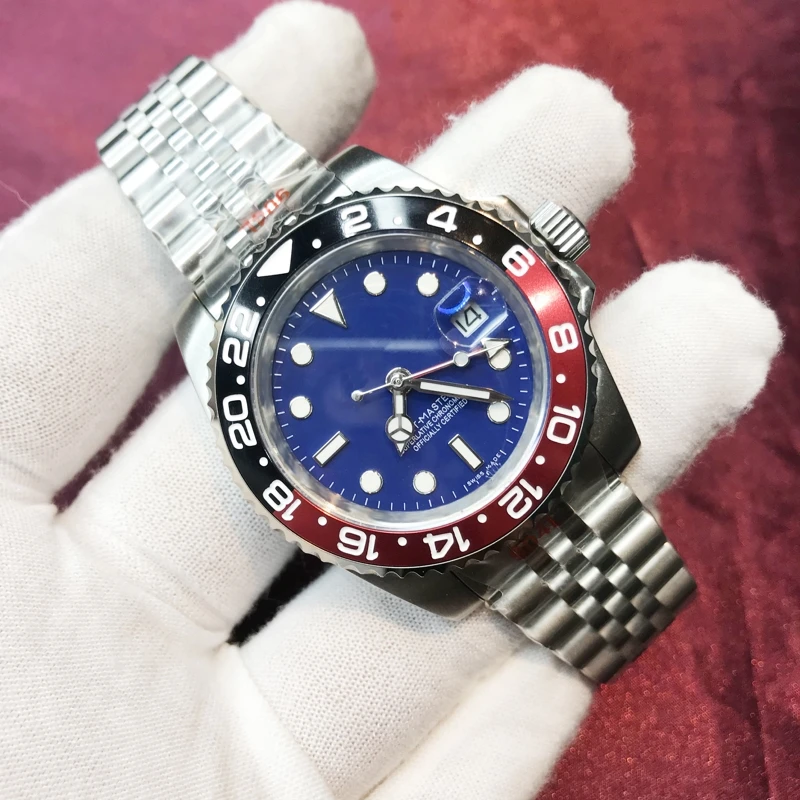 

21 Types Men Watches 2813 Blue Ceramic bezel dial sapphire glass 904L stainless steel Luminous Mechanical 2813 self-winding AAA