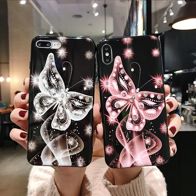 Роскошный Блестящий цветной чехол для телефона Samsung S6 S7 Edge S10 Plus NOTE 8 9 S20 тонкий