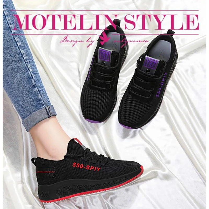 

2020 New Korean Women's Shoes Net Layer Cloth Front Lace Up Sports Casual Shoes Trend Women's Versatile Round Head Students