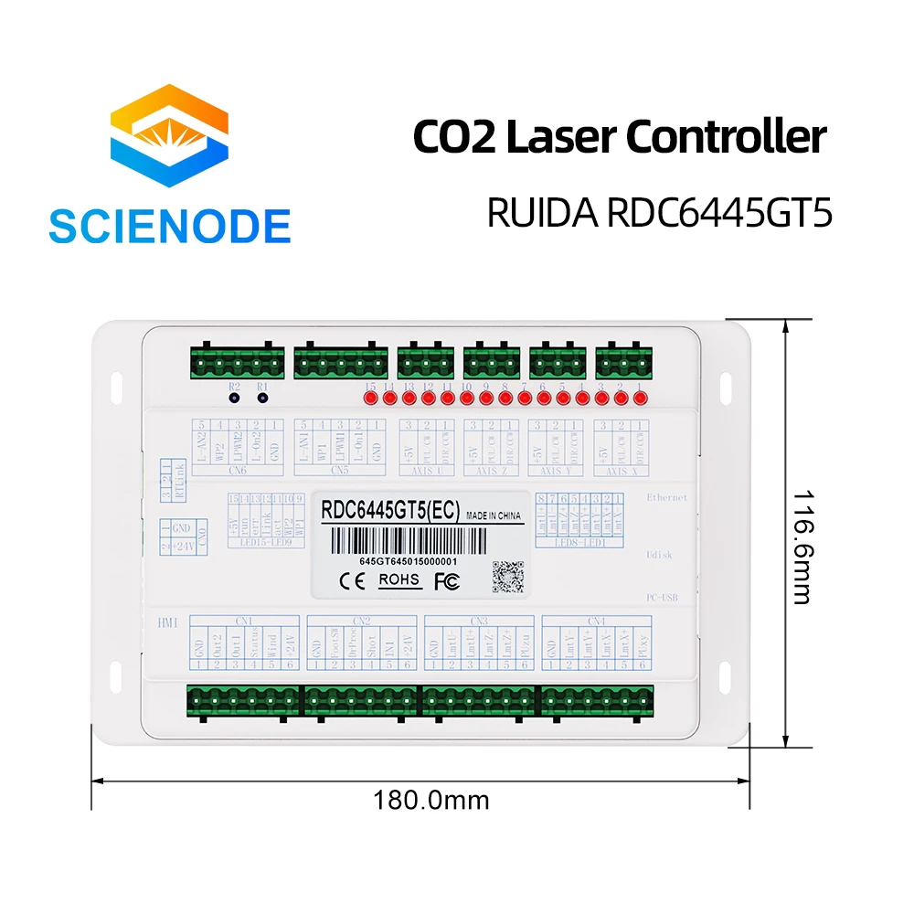 Scienode Ruida RDC6445GT5 CO2 лазерное управление ler карта управления панель сенсорного