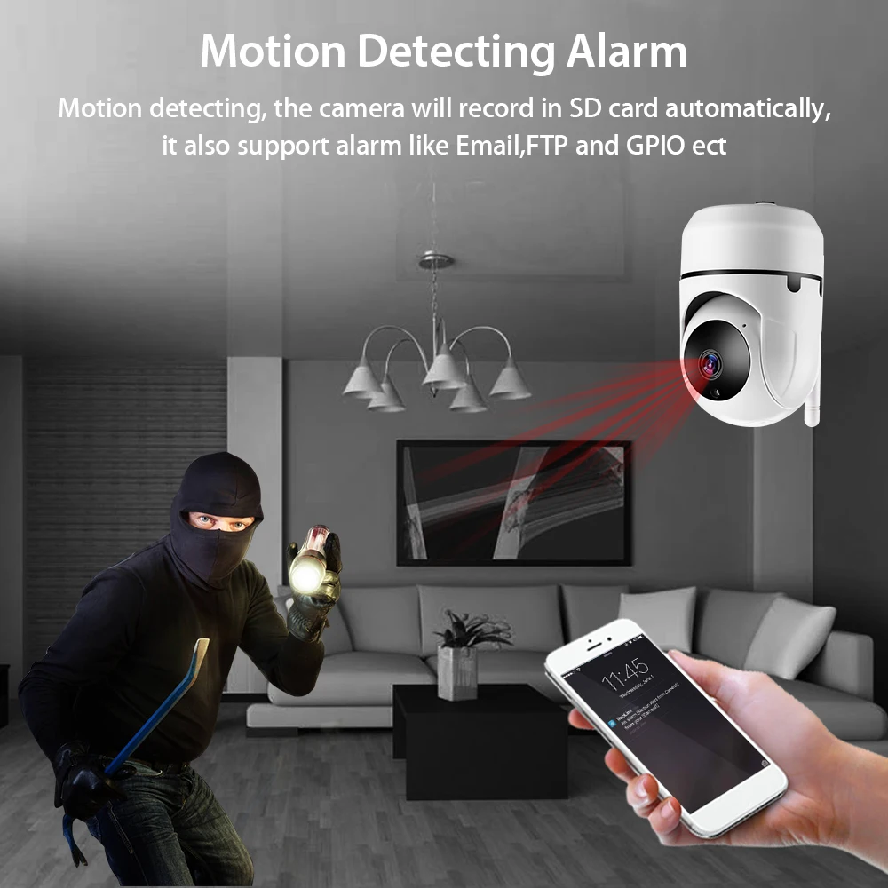 Домашняя ip-камера безопасности беспроводная умная WiFi камера Wi-Fi аудио запись