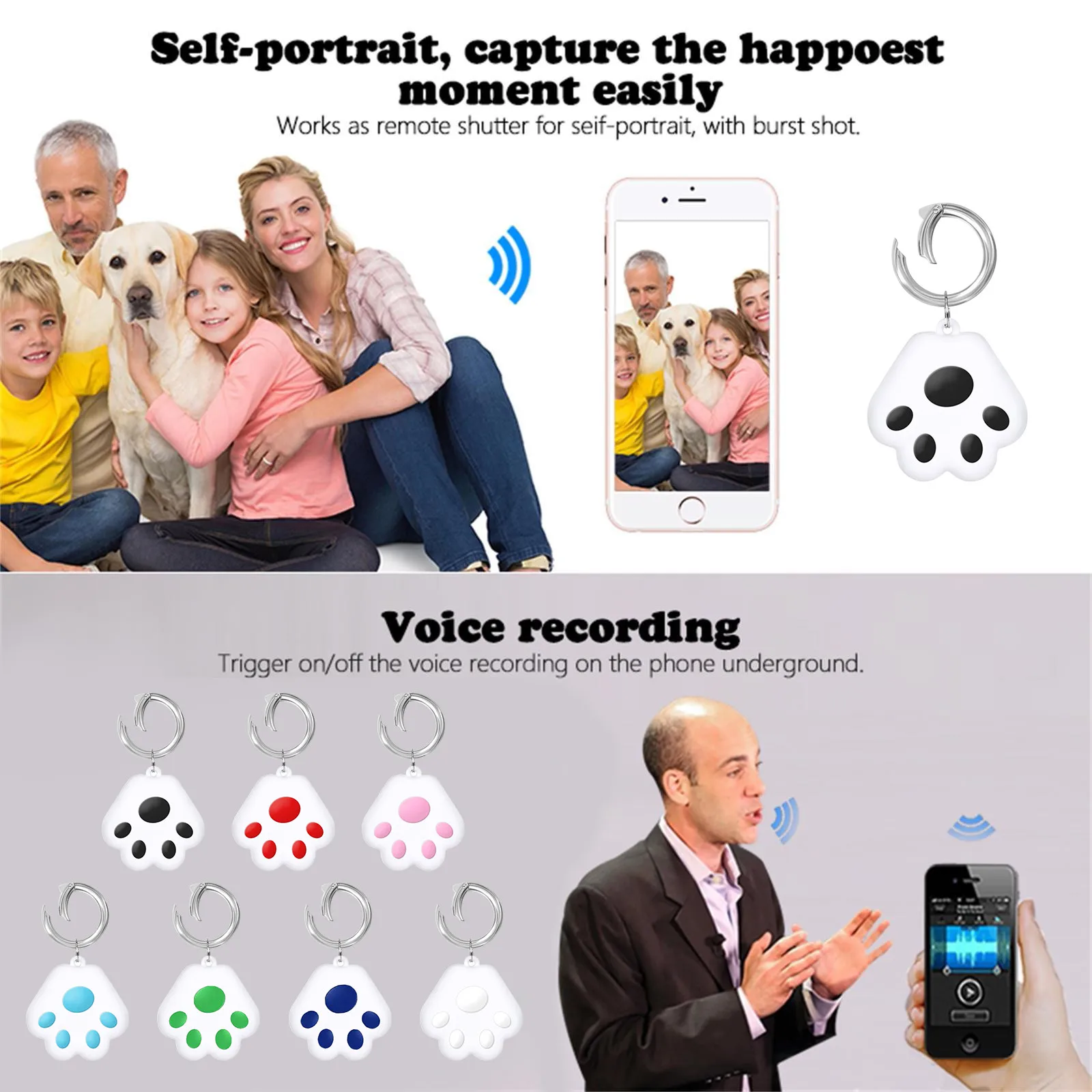 Брелок для ключей с защитой от потери устройство поиска Ключей Bluetooth