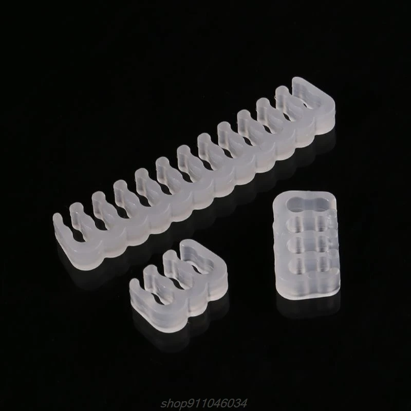 

12Pcs PP Cable Comb /Clamp /Clip /Dresser For 2.5-3.0 mm Cables White 6/8/24 Pin M15 21 Dropship