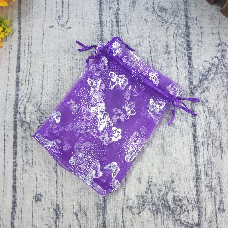 

100pcs Bronzing13x18CM Organza Gift Bag Jewelry Packaging Bag Wedding Party Decoration Drawable Bags Sachet Pouches 5ZDZ31-T