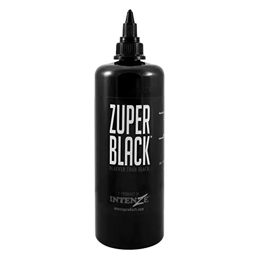 Профессиональные чернила для татуировок Zuper Black 12 унций принадлежности