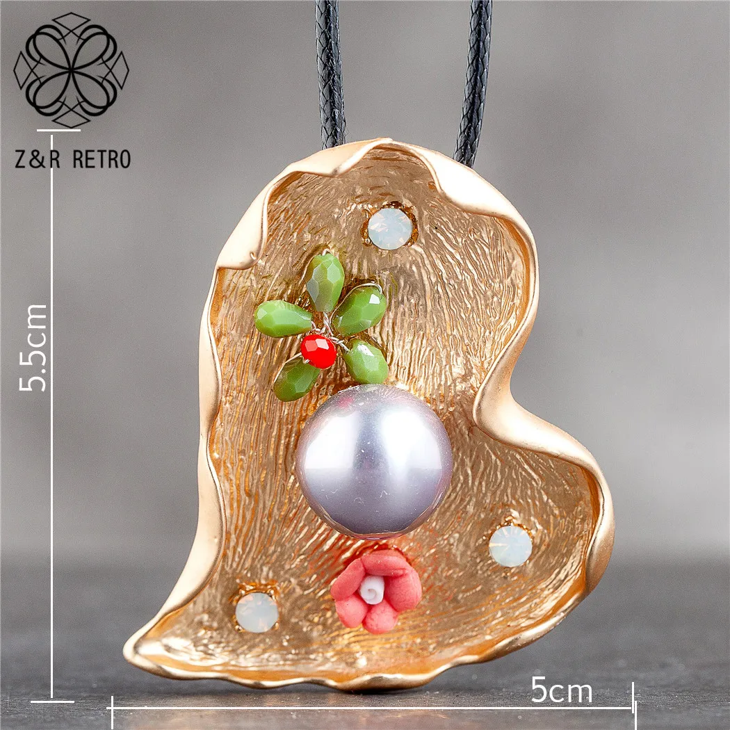 Длинное ожерелье с листьями серебряного цвета для женщин Винтажные Ювелирные