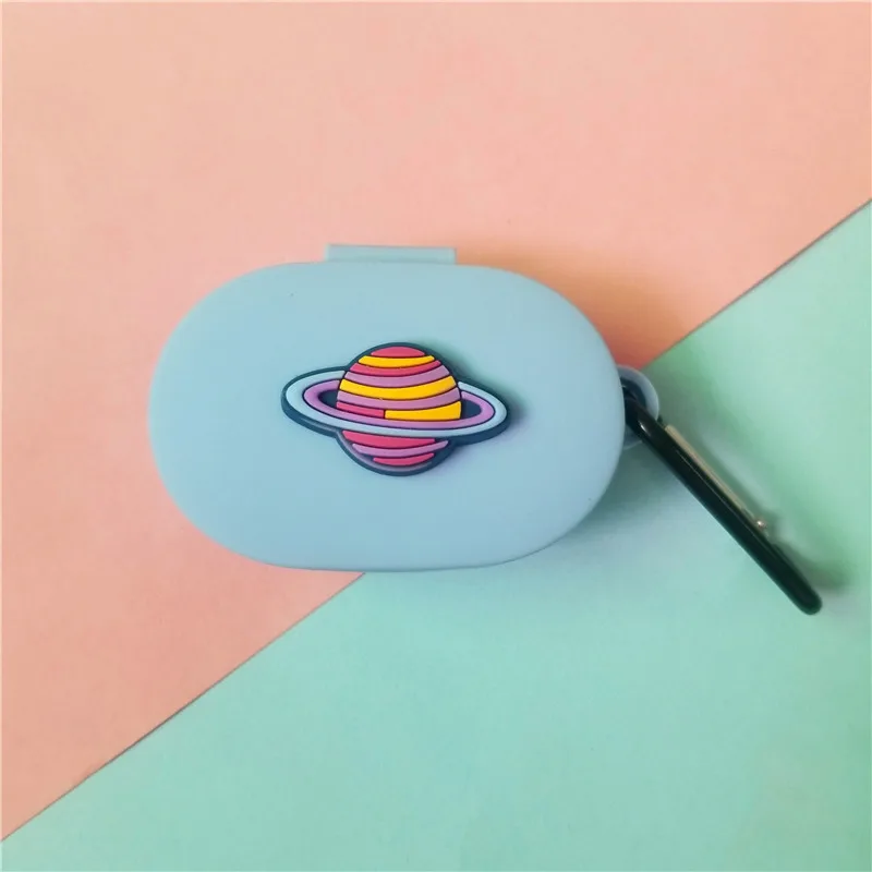 Cartoon Earphone Case with Hook for Xiaomi MI Redmi AirDots - Headphones Cover for TWS Bluetooth Earphone - Wireless Charging Box Bags image 4