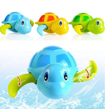 1 шт. детские игрушки для воды маленькие плавающие черепахи в ванной намотанные
