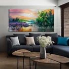 Картина маслом Arthyx, большой размер, ручная роспись, пейзаж деревьев, Современная Картина на холсте, Настенная картина для гостиной, украшение для дома