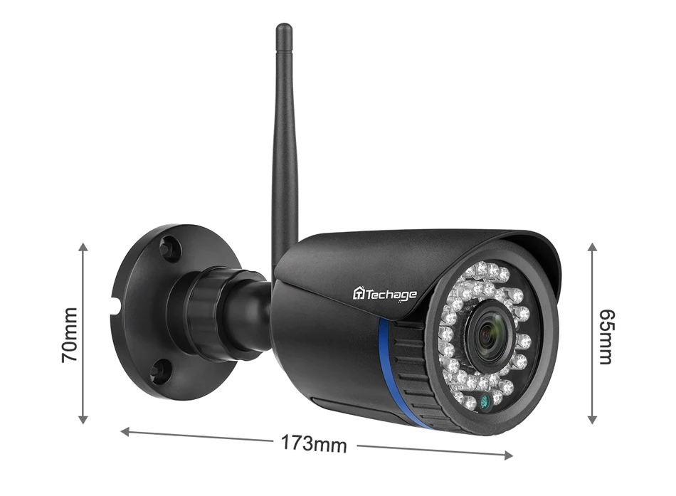 H.265 1080P Wi-Fi IP камера 2MP двухстороннее аудио беспроводная видео охранное видеонаблюдение для помещений и улицы ИК Ночное Видение P2P Onvif IPC