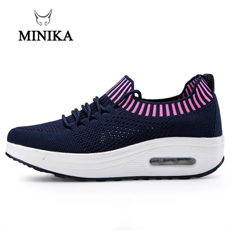 Женские тонизирующие кроссовки на танкетке 4 5 см Прогулочные для коррекции