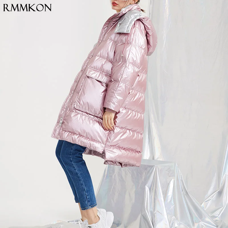 Новинка 2019 года зимняя модная уличная Женская длинная пуховая куртка