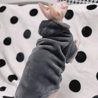 duomasumi sphynx cat outfits winter warm flannel naked cat clothes apparel for sphynx kitty devin konnis hairless cat clothes
