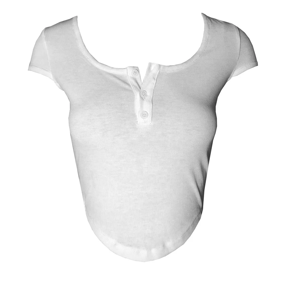 

Summer White T-Shirt Women's Harajuku Short-Sleeved Slim Fit Soft Female V-Neck Exposed Perspective Tops Streetwear