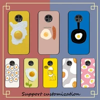 cute poached egg phone case for redmi note 8a 7 5 note8pro 8t 9pro coque for note6pro capa