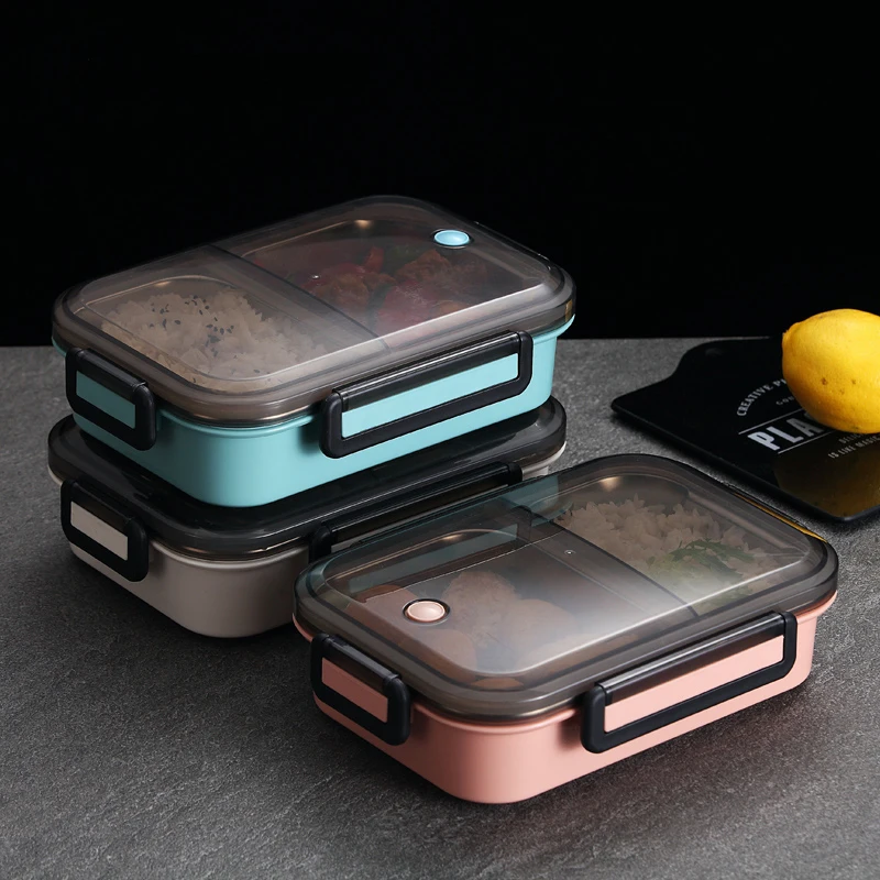 Ланч бокс для детей с отсеком из нержавеющей стали 304 Bento Box герметичный контейнер