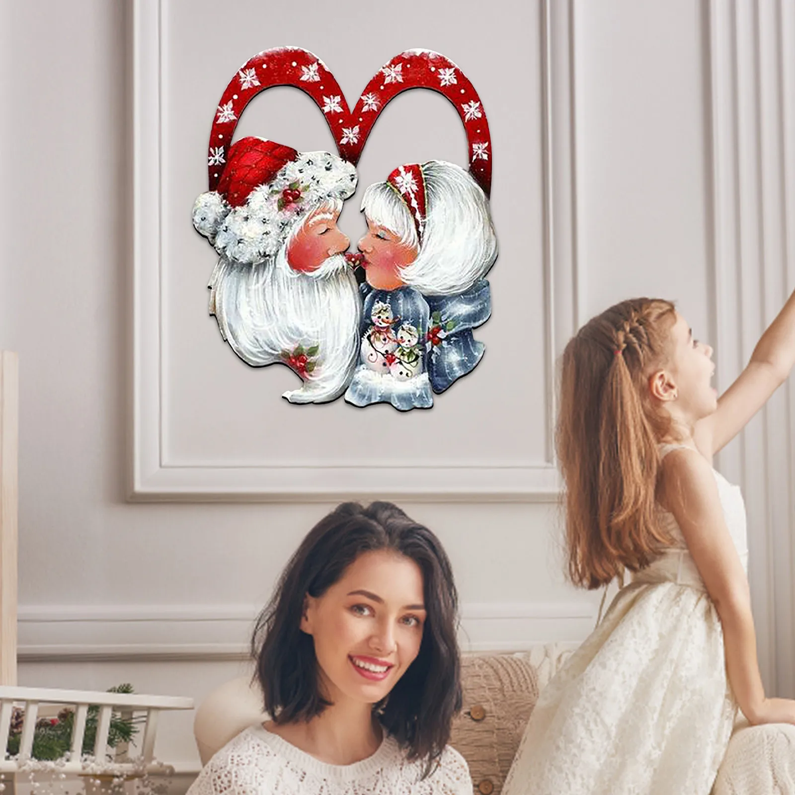 

Merry Chiristmas Santa's Love Acrylic Hanging Decoration 2022 New Year Home Door Wall Personalized Ornament Navidad Gifts Z40