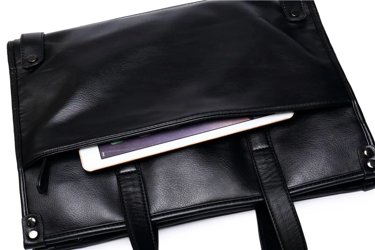 Коровья кожа мужской портфель высокого качества из кожи коровы для бизнеса сумка брендовая новая Офисная Рабочая сумка на плечо черный
